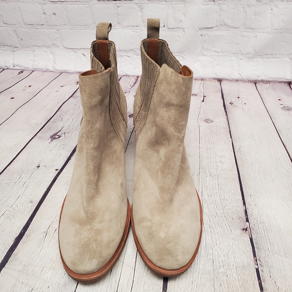Kork-Ease The Original Women's Taupe Leather Suede Everyday Boots - Size 9.5W